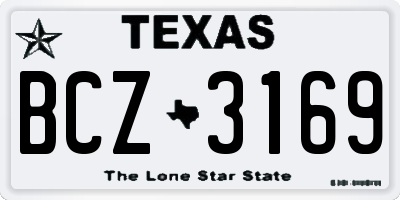 TX license plate BCZ3169
