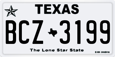 TX license plate BCZ3199
