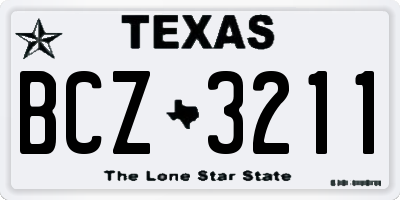 TX license plate BCZ3211