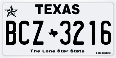 TX license plate BCZ3216