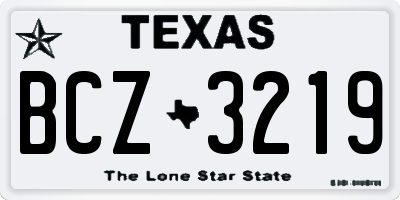 TX license plate BCZ3219