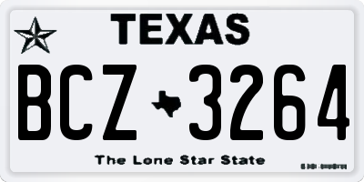 TX license plate BCZ3264