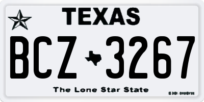 TX license plate BCZ3267