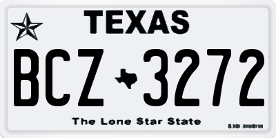 TX license plate BCZ3272