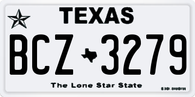 TX license plate BCZ3279