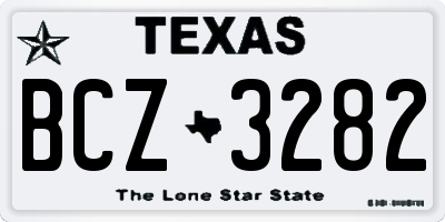 TX license plate BCZ3282