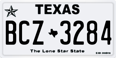 TX license plate BCZ3284
