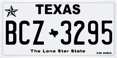 TX license plate BCZ3295