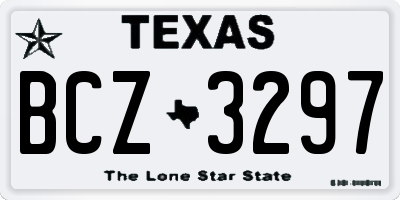 TX license plate BCZ3297