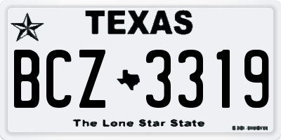 TX license plate BCZ3319