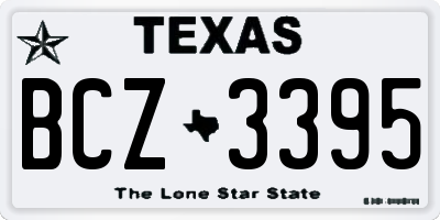 TX license plate BCZ3395