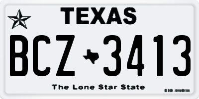 TX license plate BCZ3413