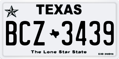 TX license plate BCZ3439