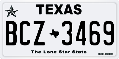 TX license plate BCZ3469