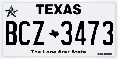 TX license plate BCZ3473