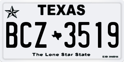 TX license plate BCZ3519