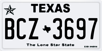 TX license plate BCZ3697