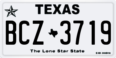 TX license plate BCZ3719