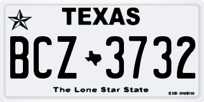 TX license plate BCZ3732