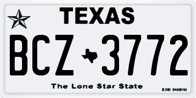 TX license plate BCZ3772
