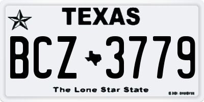 TX license plate BCZ3779