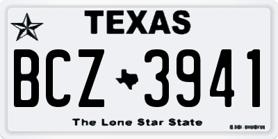 TX license plate BCZ3941