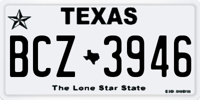 TX license plate BCZ3946
