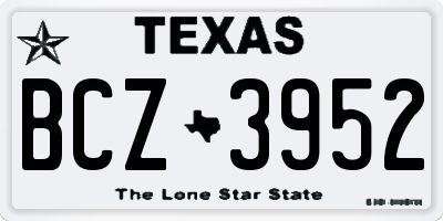 TX license plate BCZ3952