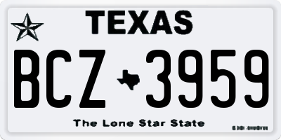 TX license plate BCZ3959