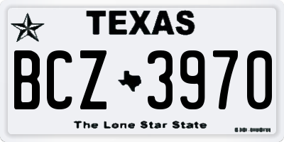 TX license plate BCZ3970