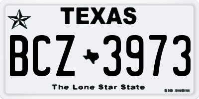 TX license plate BCZ3973