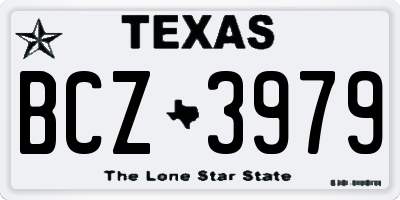 TX license plate BCZ3979