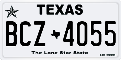 TX license plate BCZ4055