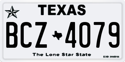 TX license plate BCZ4079