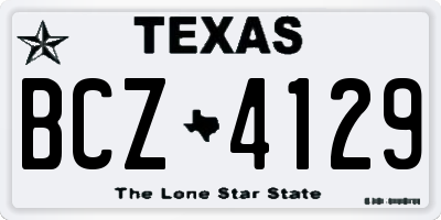 TX license plate BCZ4129