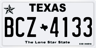 TX license plate BCZ4133