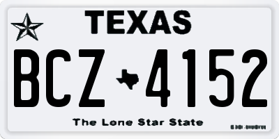 TX license plate BCZ4152