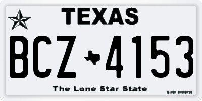 TX license plate BCZ4153