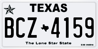 TX license plate BCZ4159