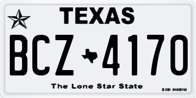 TX license plate BCZ4170