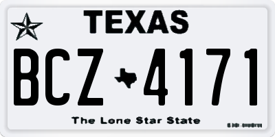 TX license plate BCZ4171