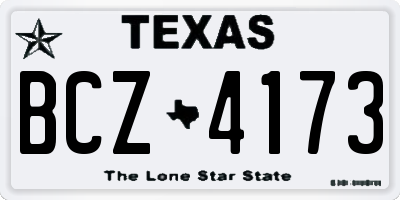 TX license plate BCZ4173
