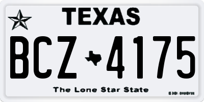 TX license plate BCZ4175