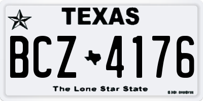 TX license plate BCZ4176
