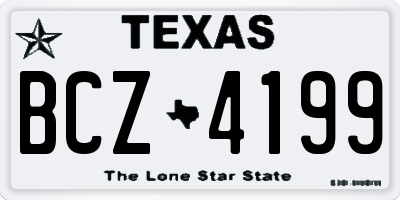 TX license plate BCZ4199