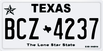 TX license plate BCZ4237