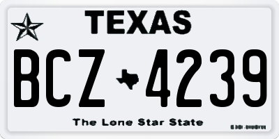 TX license plate BCZ4239