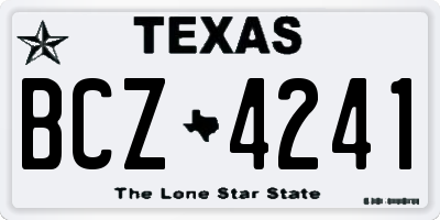TX license plate BCZ4241