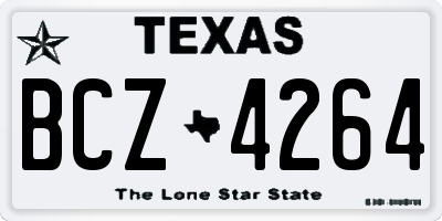 TX license plate BCZ4264
