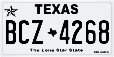 TX license plate BCZ4268